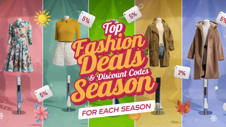 Seasonal fashion deals and discount codes for spring, summer, fall, and winter – Save big on top brands with Click and Slip.